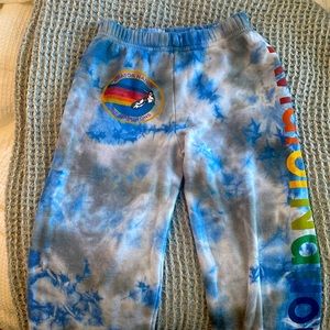 Aviator Nation Hamptons Sweatpants Tie Die Blue Cloud